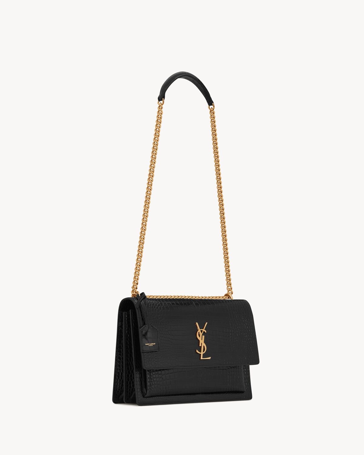 YSL Sunset Large in Crocodile-Embossed Leather - Image 2